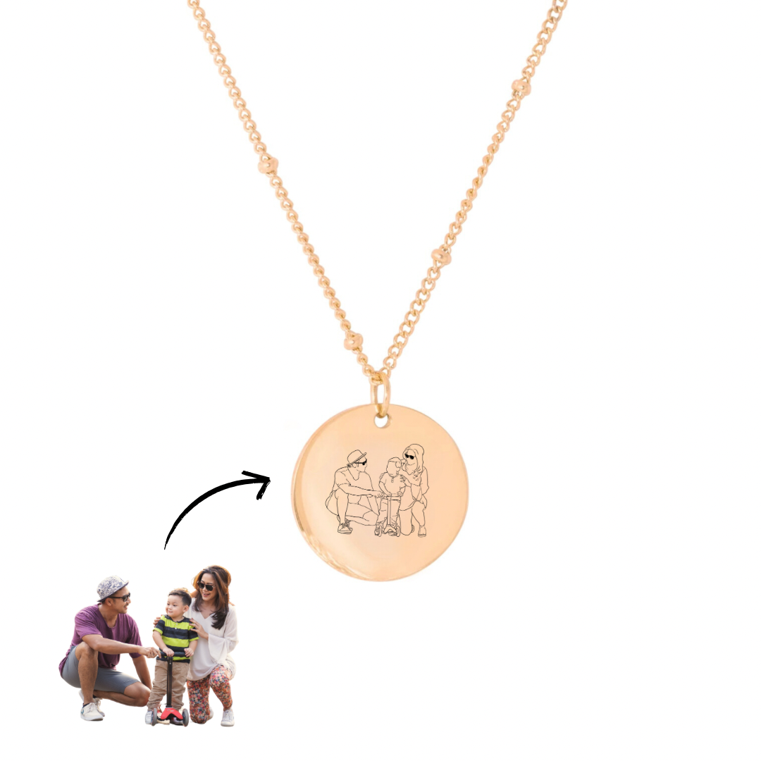 Line Art Necklace