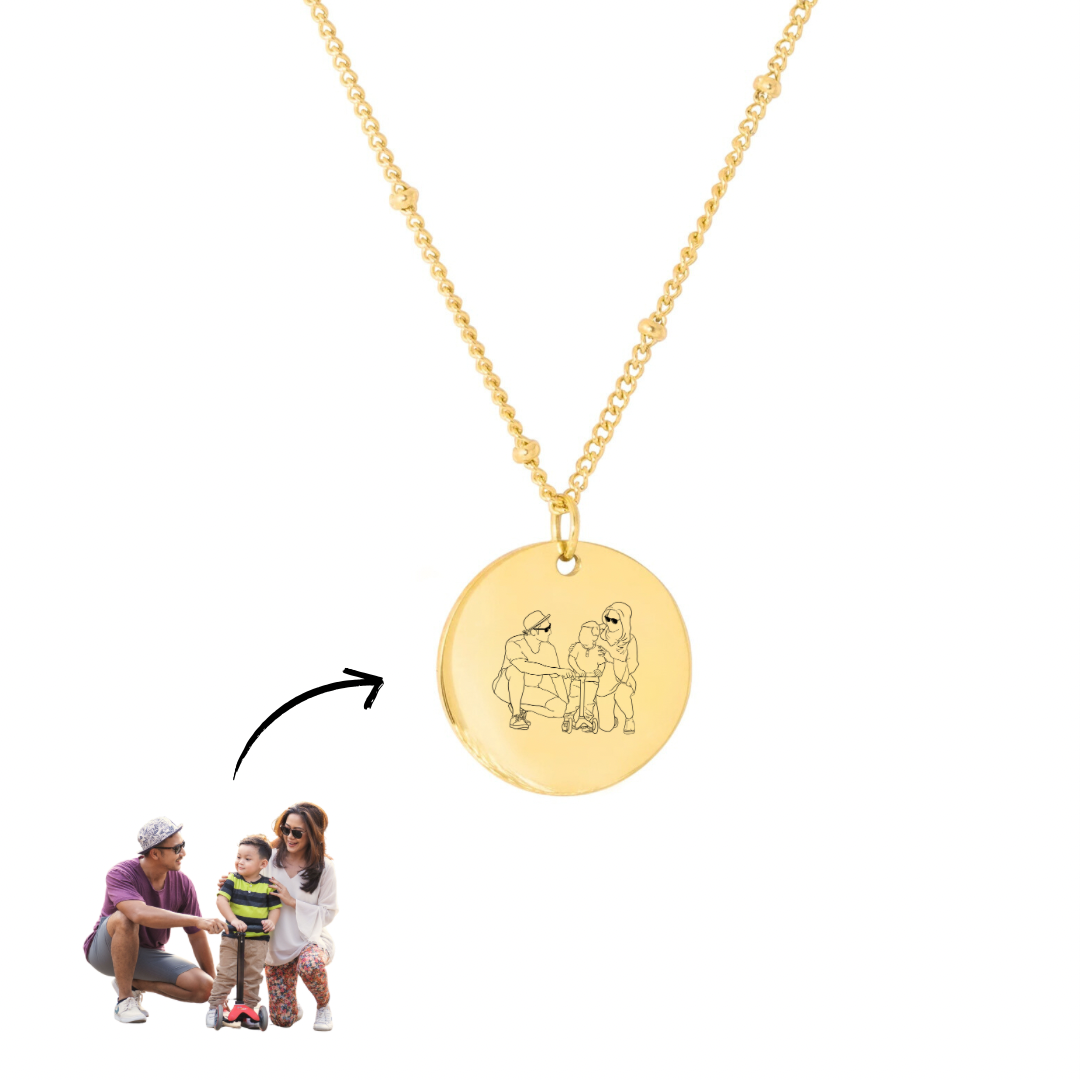 Line Art Necklace