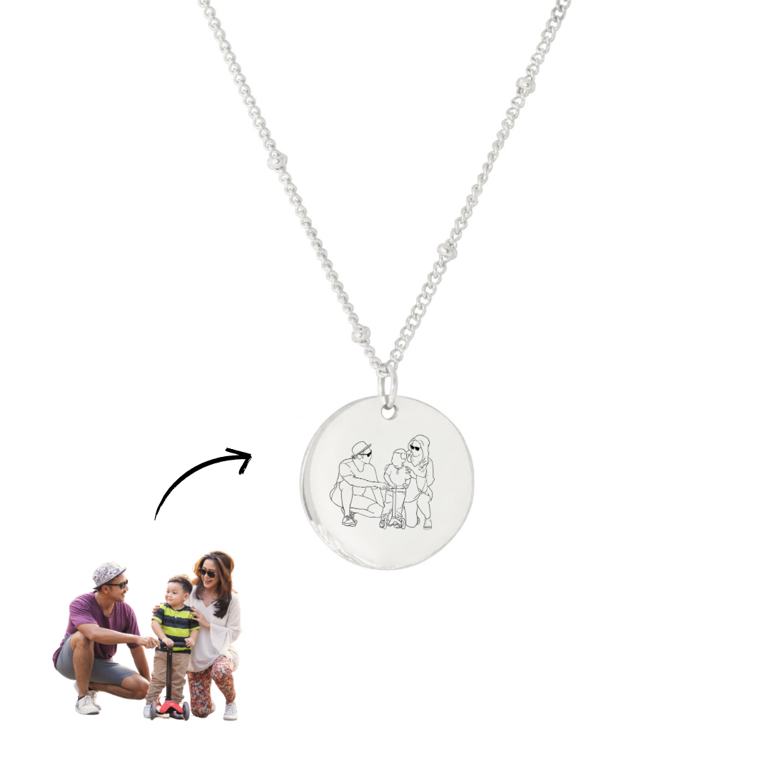 Line Art Necklace