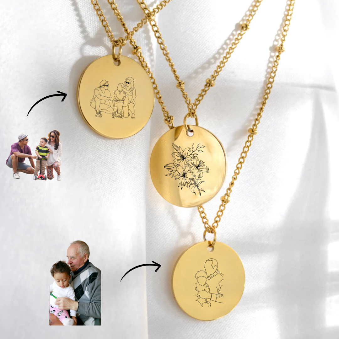 Line Art Necklace