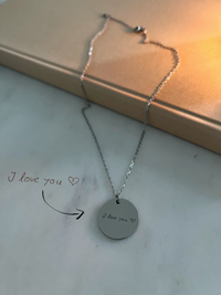 personalized necklace handwriting 