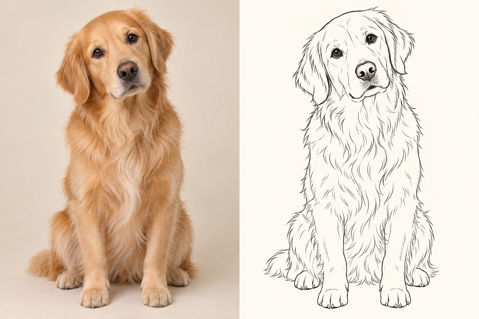 Für deinen treuen Begleiter — Line Art